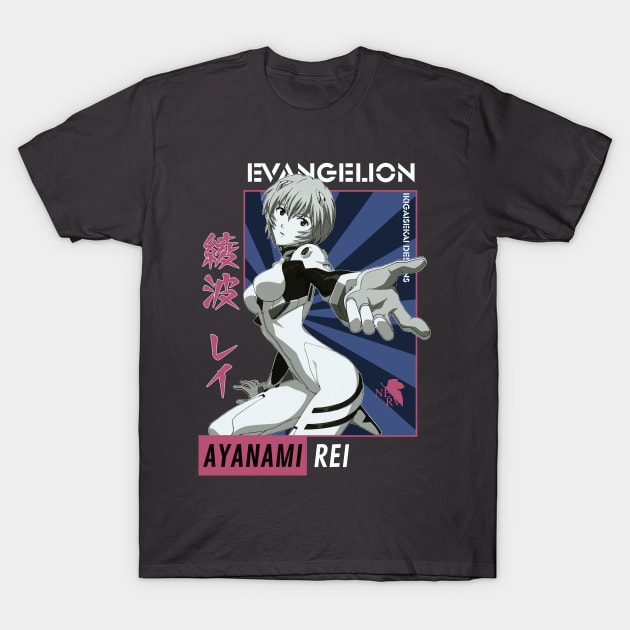 Rei Ayanami Retro Art V2 | IKIGAISEKAI T-Shirt by IKIGAISEKAI